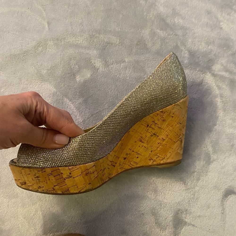 Stuart Weitzman sparkling wedges, size 6,5 - Picture 5 of 12